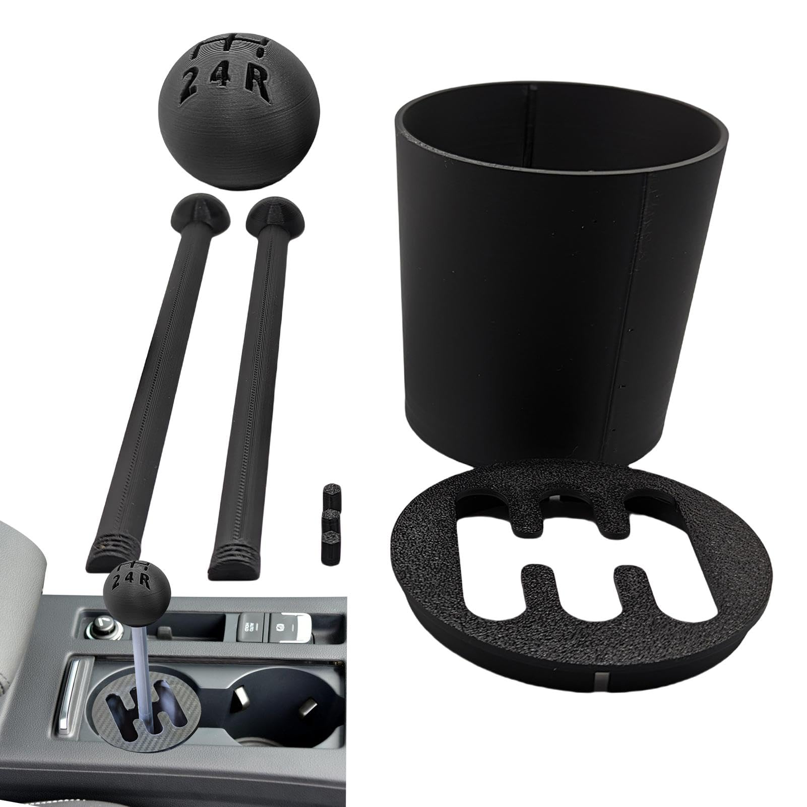 

Anti Dust Cup Holder Insert, Car Gear Shift Cup Holder | Car Armrest Holder Please refer to the description чёрный