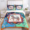 Fashion Ethnic Frame Horse Soft Duvet Cover Warm Comforter Beding Set Soft Comfortable Quilt Cover Plus Pilowcases for Tens Single/Double/Quen/King