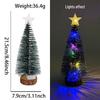 Christmas Mini Green & White Cedar Needle Tree Desktop Ornament