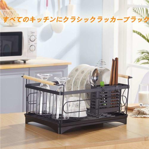 Stainless steel dish drainer, popular kitchen dish rack, large capacity, comes with a Japanese instruction manual