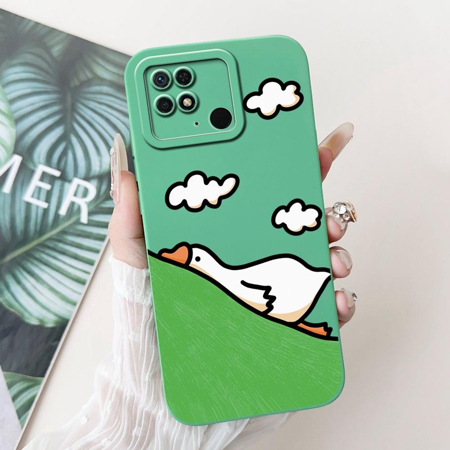 For Xiaomi Redmi 10C Case Cute Panda Rabbit Cartoon Matte Back Cover For Xiaomi Redmi 10 Power Shockproof Bumper Redmi10C Fundas