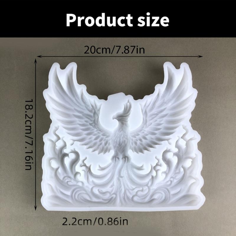Multifuntional 3D Silicone Mold Phoenixes Shape Easy Releasing Molds for Candle Soap and Cake Suitable for Home Decors