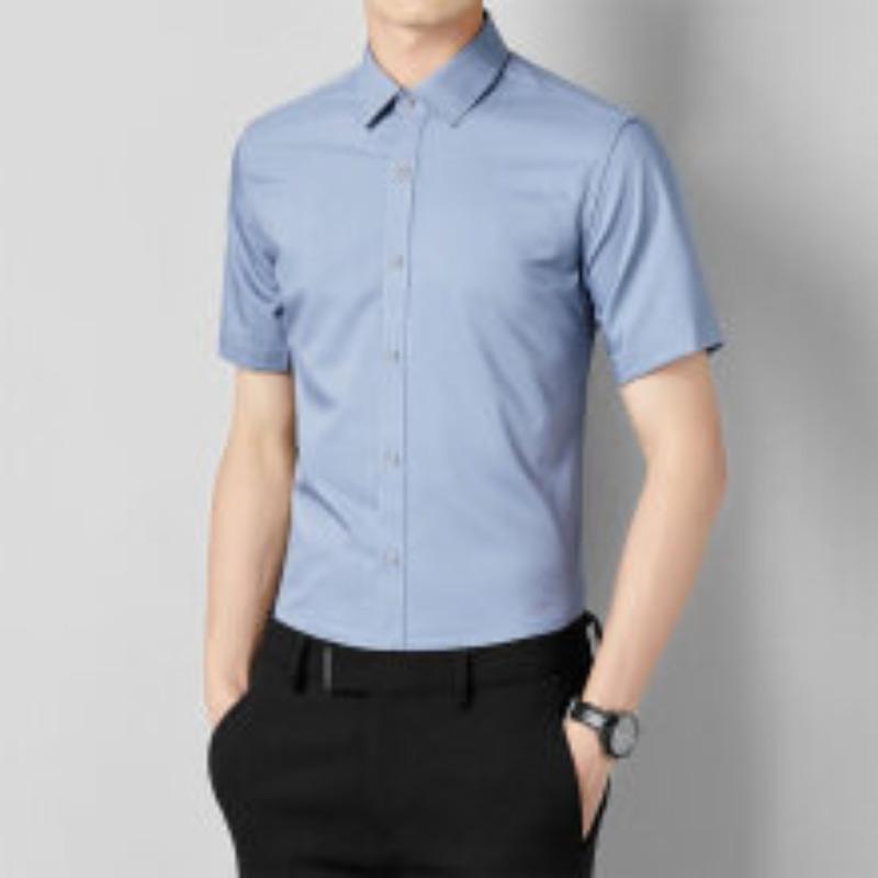 

Рубашка из хлопка с короткими рукавами и простым переплетением XL