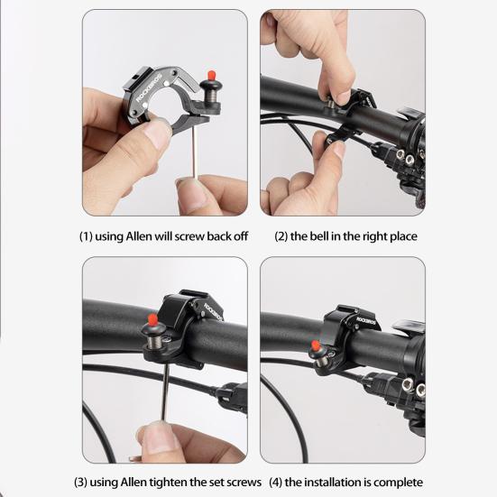 Clopoțel Bicicletă Montană Decibeli Înalți Mărime Mini Instalare Ușoară Sunet Clar de Clopoțel Alarmă Ușoară Detașabil Anti-rugină Impermeabil Bicicletă