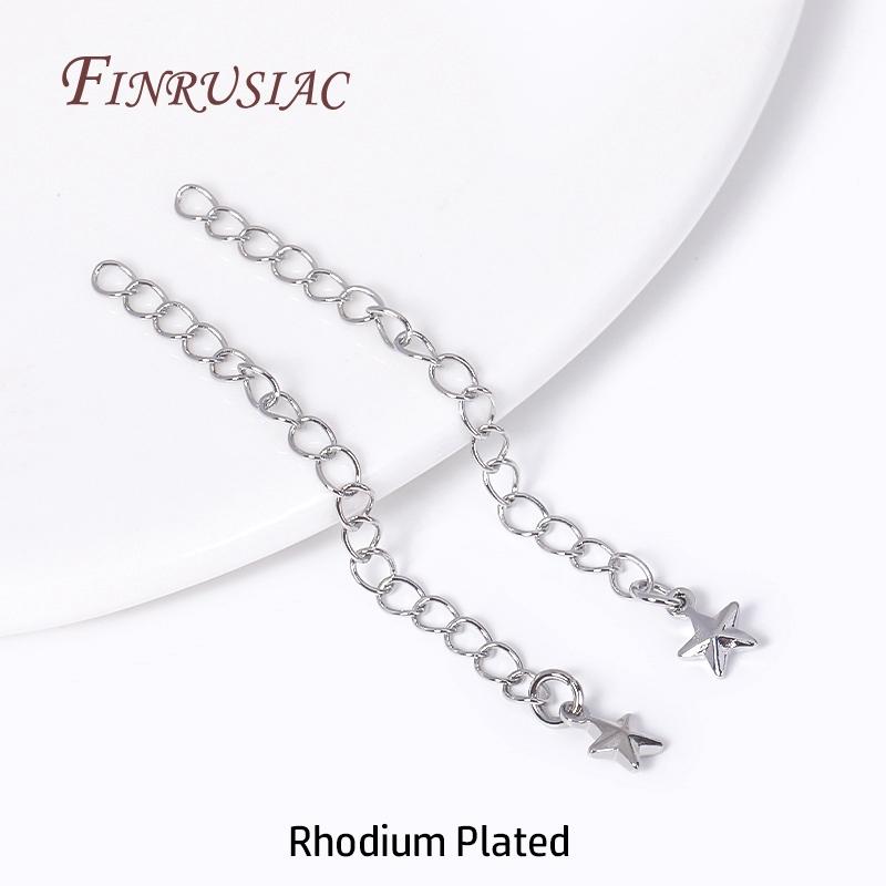 Brass Metal Extension Chain Connectors For DIY Necklace Bracelet Jewelry Making Findings 18K Gold Plated Chain Extender with Tag