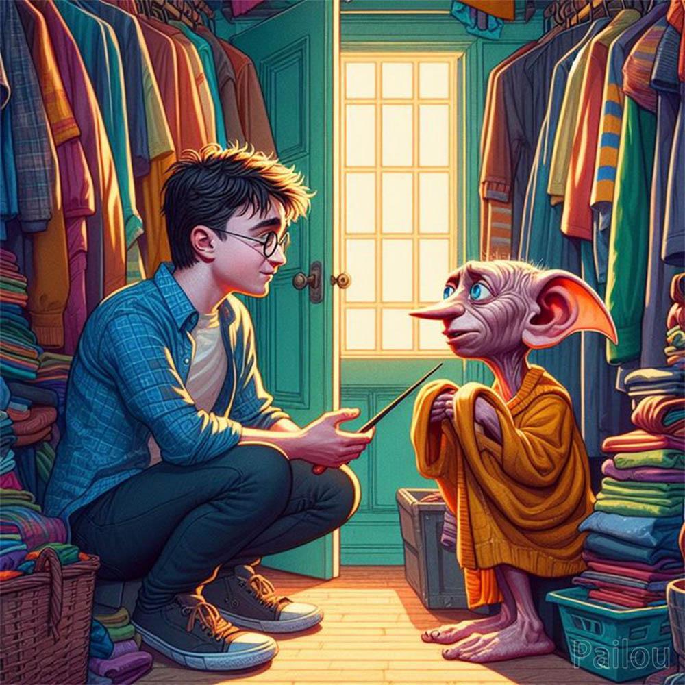 Cartoon Harry Potter with Owl Castle 5d Full Diamond Mosaic Painting Hogwarts Mystery Wizarding World Cross Stitch Home Decor