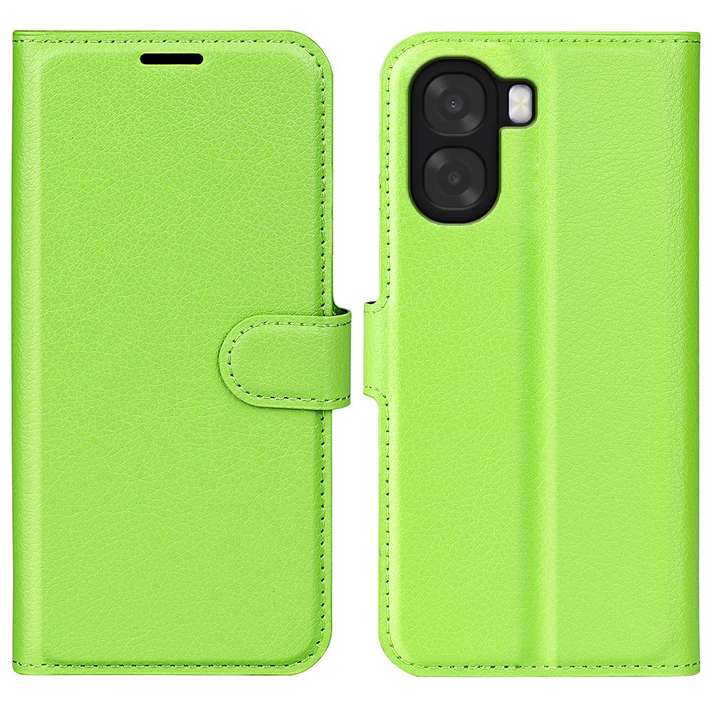 Phone Case For Oppo A6x 5G / A6x 4G Wallet Stand Litchi Texture Shockproof Leather Phone Cover