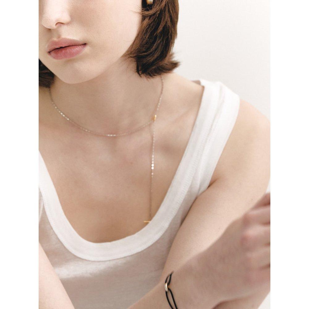 [Byhyeres] Noiyu Silver (C) Toggle Bar Necklace Bh3N39365C9500