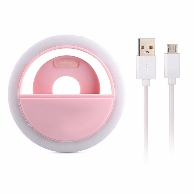 USB Charging Selfie Lights for Mobile Phone Clip Lens Ring LED Light Lamp Flash Beauty for Live Broadcast / Product Photography
