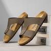Fashion Outdoor Men's Summer Slippers Cork Clog Half Drag Outdoor Antiskid Male Slides Leisure Walk Flip-flops New Arrival Man Sandals
