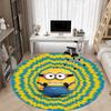 1 Pezzo Tappeto Rotondo da Ufficio Minion, Antiscivolo, Morbido e Resistente, per Decorazione d'Interni, Perfetto per Ufficio, Bella Decorazione