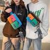 Color-Block Chest Bag for Men & Women – Trendy Multi-Pocket Waist Pack with Adjustable Strap – Perfect for Streetwear, Travel & Daily Use