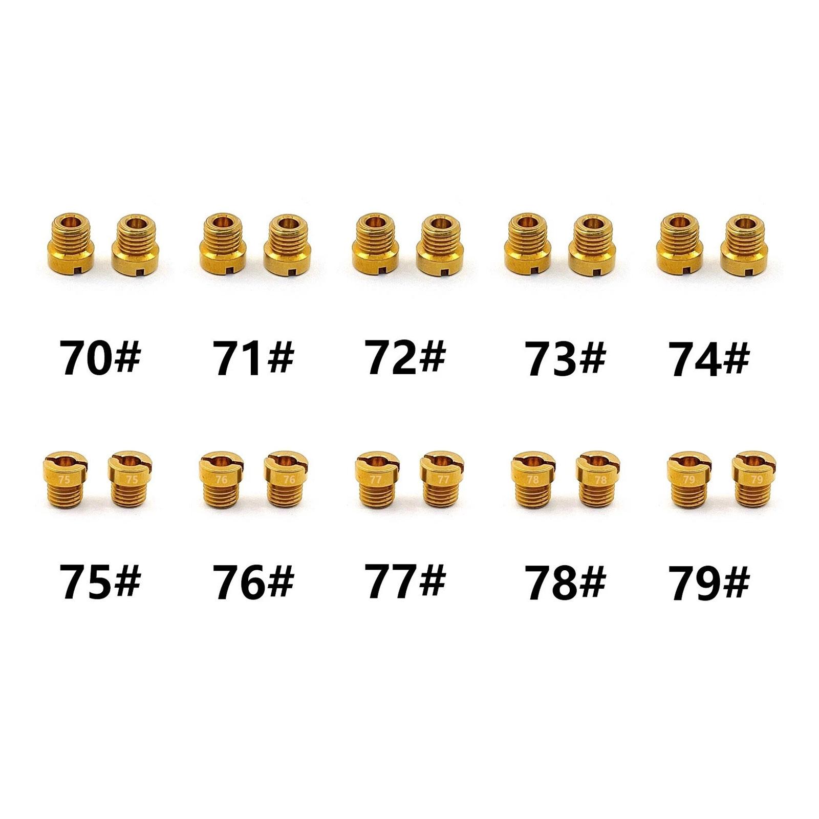 

Main Jets Assortment Kit 70-79 Size Each 2PCS For Holley Carburetor 1/4-32 Gas High Precision Carb Jet Replacement Parts жовтий
