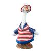 4th of July Porch Goose Outfit Independence Day Red White Blue Patriotic Goose Costume for 20"/27" Goose Statue