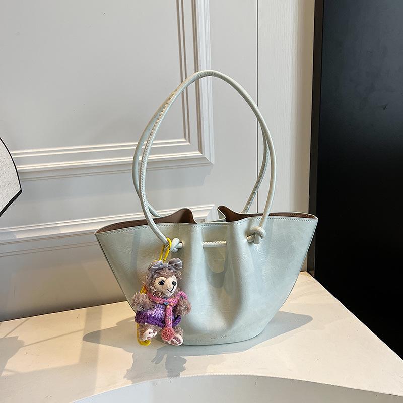 Fashion Portable Large-capacity Tote Bag Women's New Versatile Solid Color Shoulder Bag