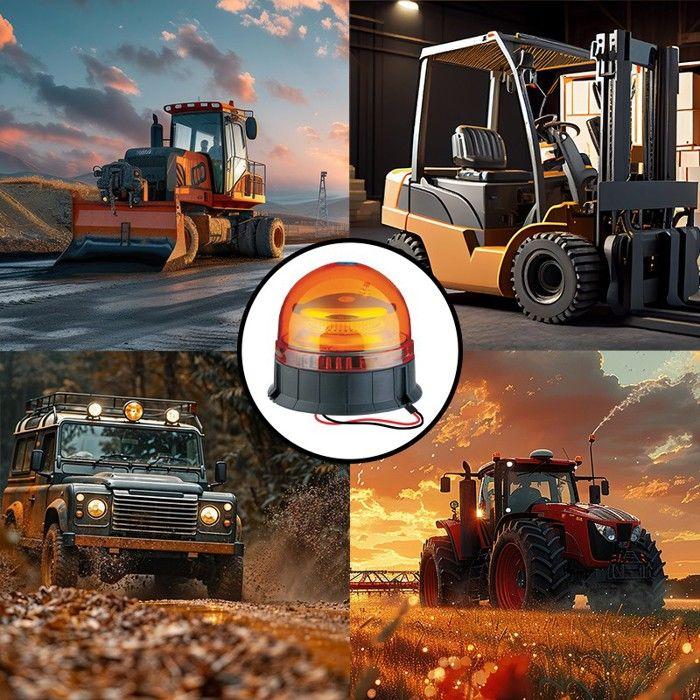 Gyrophare LED - STAK - 12/24V - 20W - Étanchéité IP65 - Orange