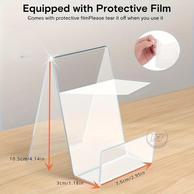 10Pack Clear Acrylic Bookends Display Stands Transparent A-Frame Versatile Book Picture Frame Phone Poster Holder Desk Organizer