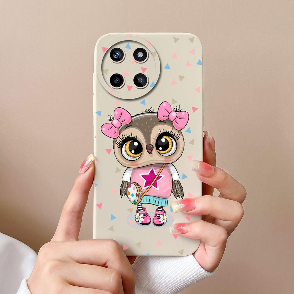For OPPO Realme 11 4G Phone Cases Fashion Shell Soft Liquid Silicone Camera Protection Back Cover For Realme11 Anti Choc Funda