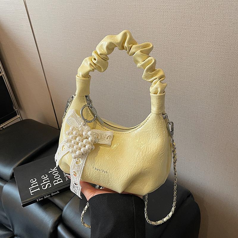 Dumpling bag women's new summer versatile chain messenger bag pleated portable small bag tide