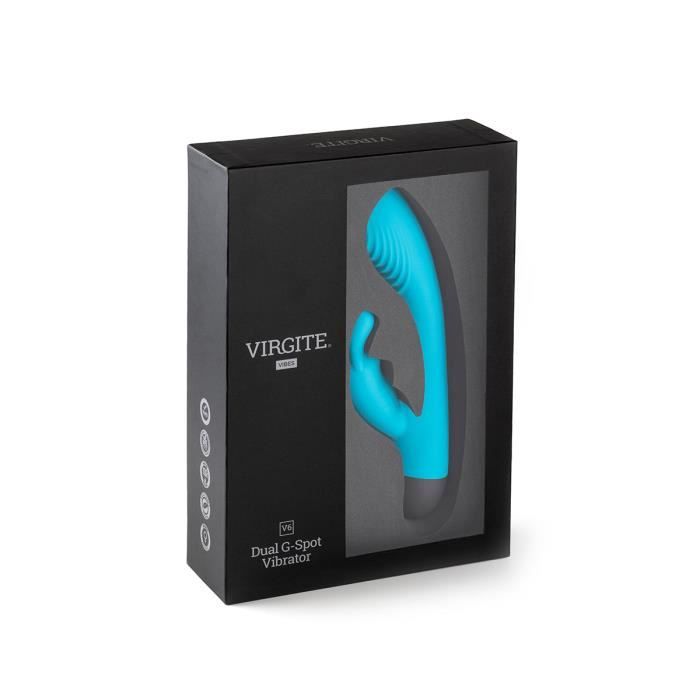Virgite Dual G-Spot Vibrator V6 - turquoise