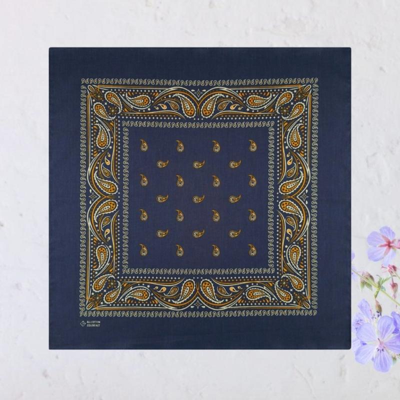 55x55cm Print Bandana Western Pattern Bandanas Fashion Neck Scarf Street Dance Headscarf Head Wrap Hiphop Head Covering