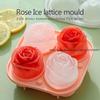 1pc Whiskey Ice Ball Shaped Rose Flower Silicone Ice Tray - Perfect for Home-Made Ice Cubes and Cocktails