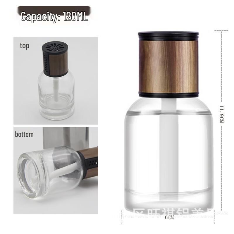 

Portable Glass Aromatherapy Bottle with Lid for Car, DIY Spray-Painted, Flameless Screw-Top, Empty