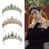 Baroque Rhinestone Bride Crown: Colorful Alloy Headband for Wedding and Evening Gown Accessories