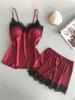 Erotic Underwear, European and American Suspender Skirt Set, Black Sexy Ice Silk Temptation