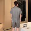 Factory 1011 Men's Ice Silk Pajamas Women's Spring Thin Short Sleeve Douyin Live Fashion Printing Set