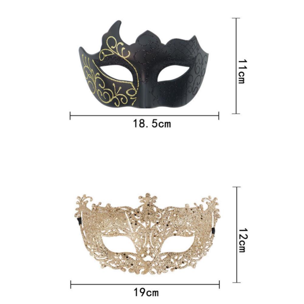 2PCS/set Couple Masks Venetian Masquerade Party Painted Mask Eye Mask Performance Dance Carnival Party Costume Cosplay Props