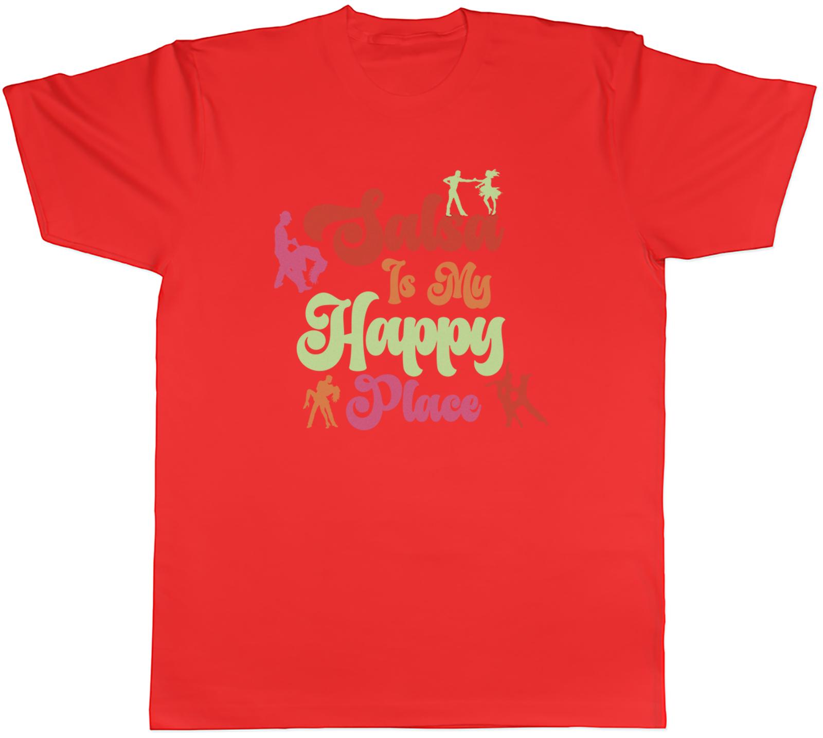 Salsa is my Happy Place Mens TShirt Salsa Dancing Music Dance Cuban Tee Gift S