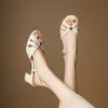 Medium Heel Sandals for Women Sexy Designer Fashion Sandal Woman Orthopedic Roman Shoes Brands Shoe Summer New 2026 Chunky Party