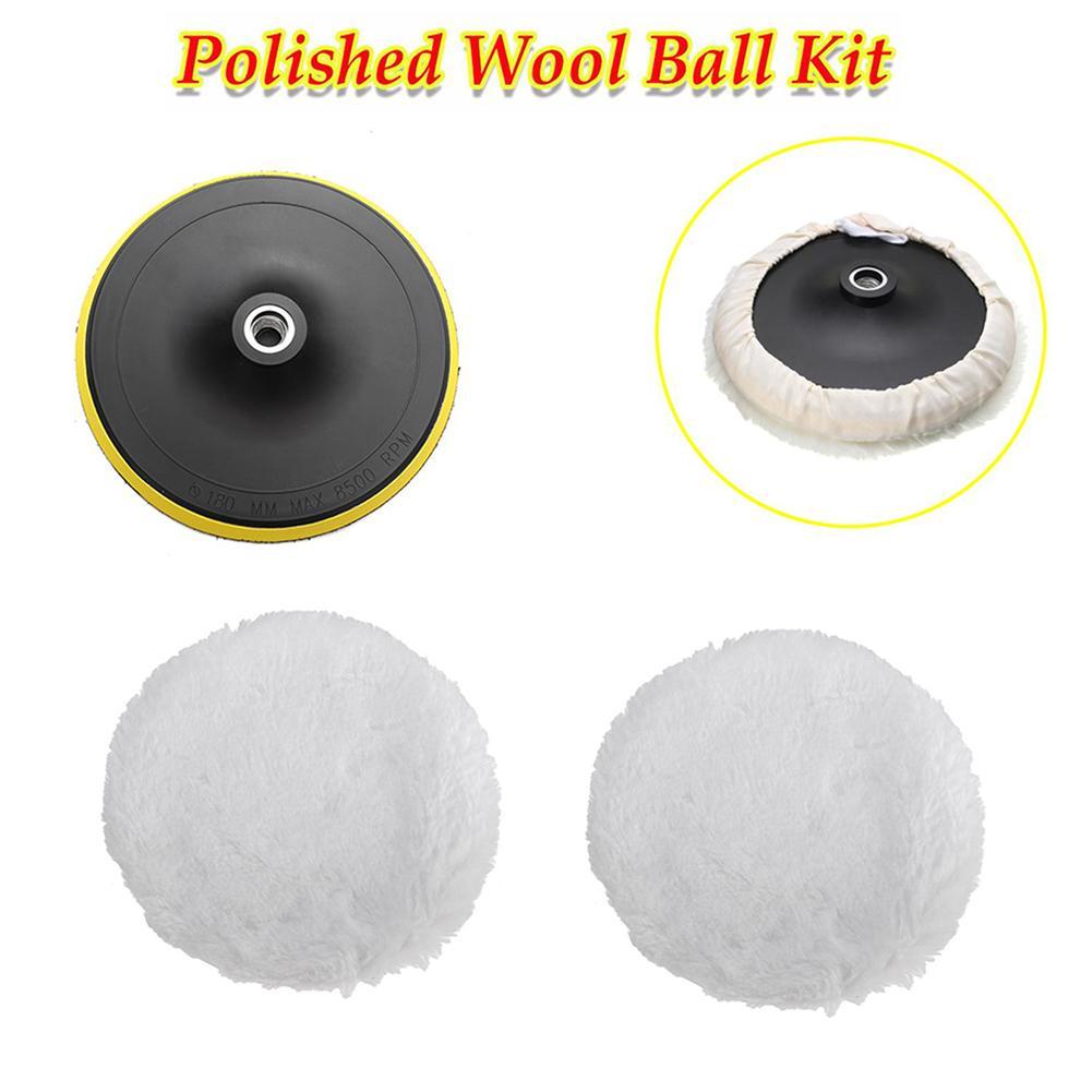 Car Polish Pad 3/4inch For M10/M14 Soft Wool Machine Waxing Polisher Car Body Polishing Discs Cleaning Removes Scratches Tool