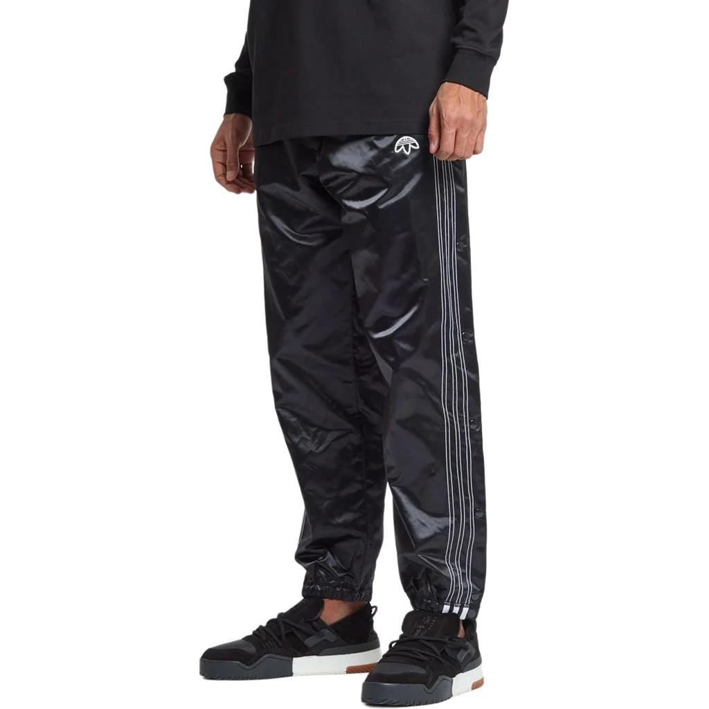 adidas Spodnie casualowe z elastycznym pasem w paski z logo Originals Trefoil Męskie Spodnie Czarne CV5256