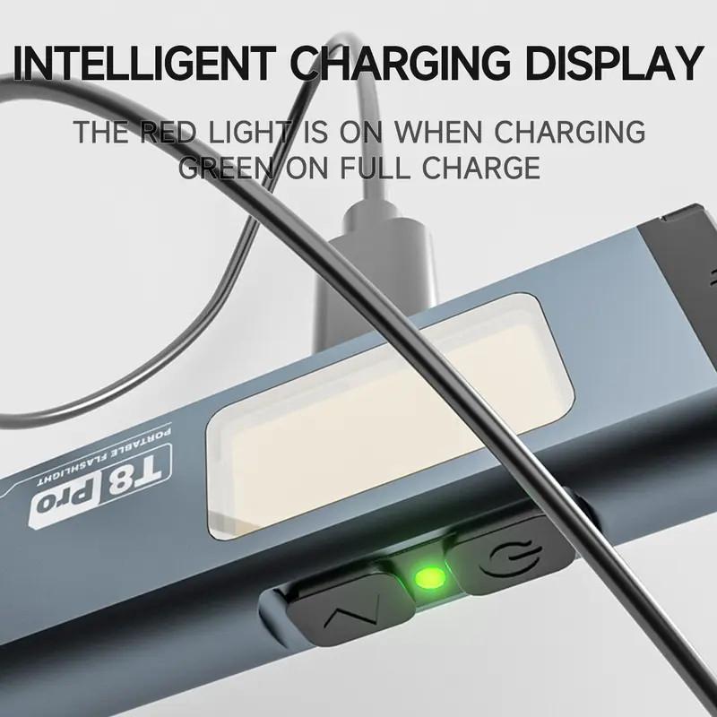 LED Hat Clip Flashlight USB-C Rechargeable 800LM Birght Torch Light- with Magnet, Portable Mini Flood Work Light/Pocket Lantern