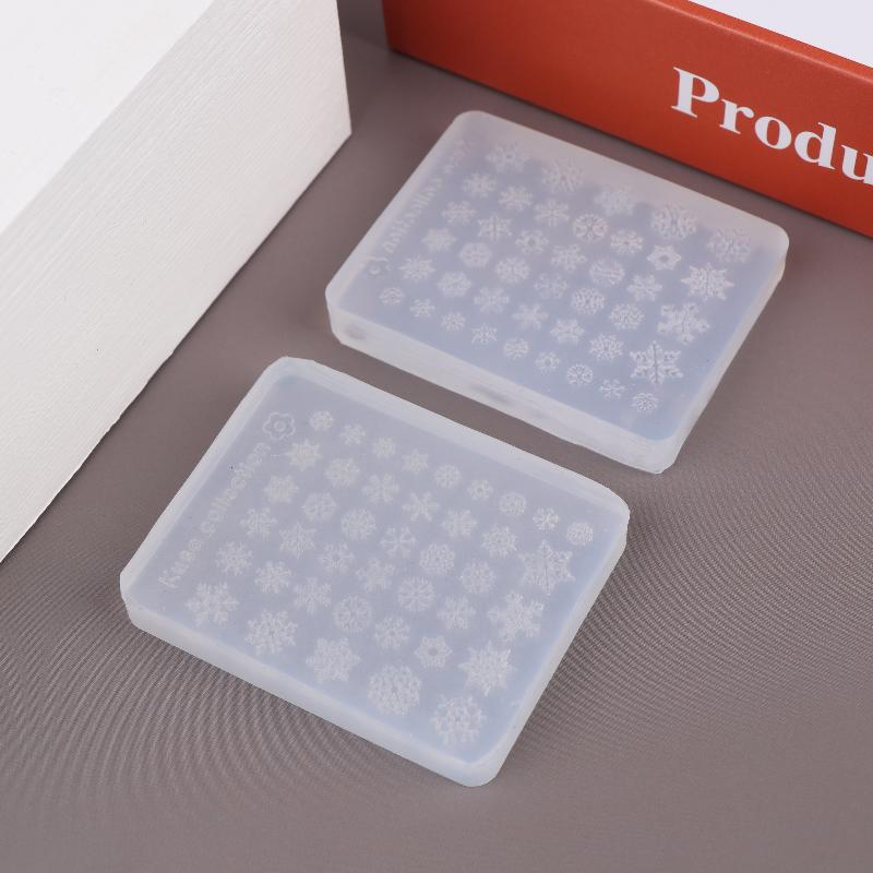 1/3 Pcs Christmas Snowflake Silicone Nail Mold Nail Decorations Diy Design Silicone Manicure Mold Nail Art