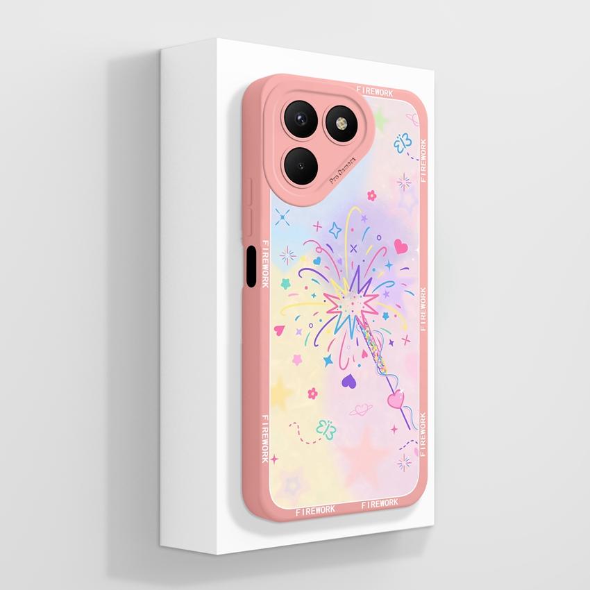 For Tecno Pova 7 6 5 4 Pro Pop 8 9 10 10C Flying Astronaut Phone Cases Camera Protection Liquid Silicone Shockproof Back Covers Shell For Tecno Casing