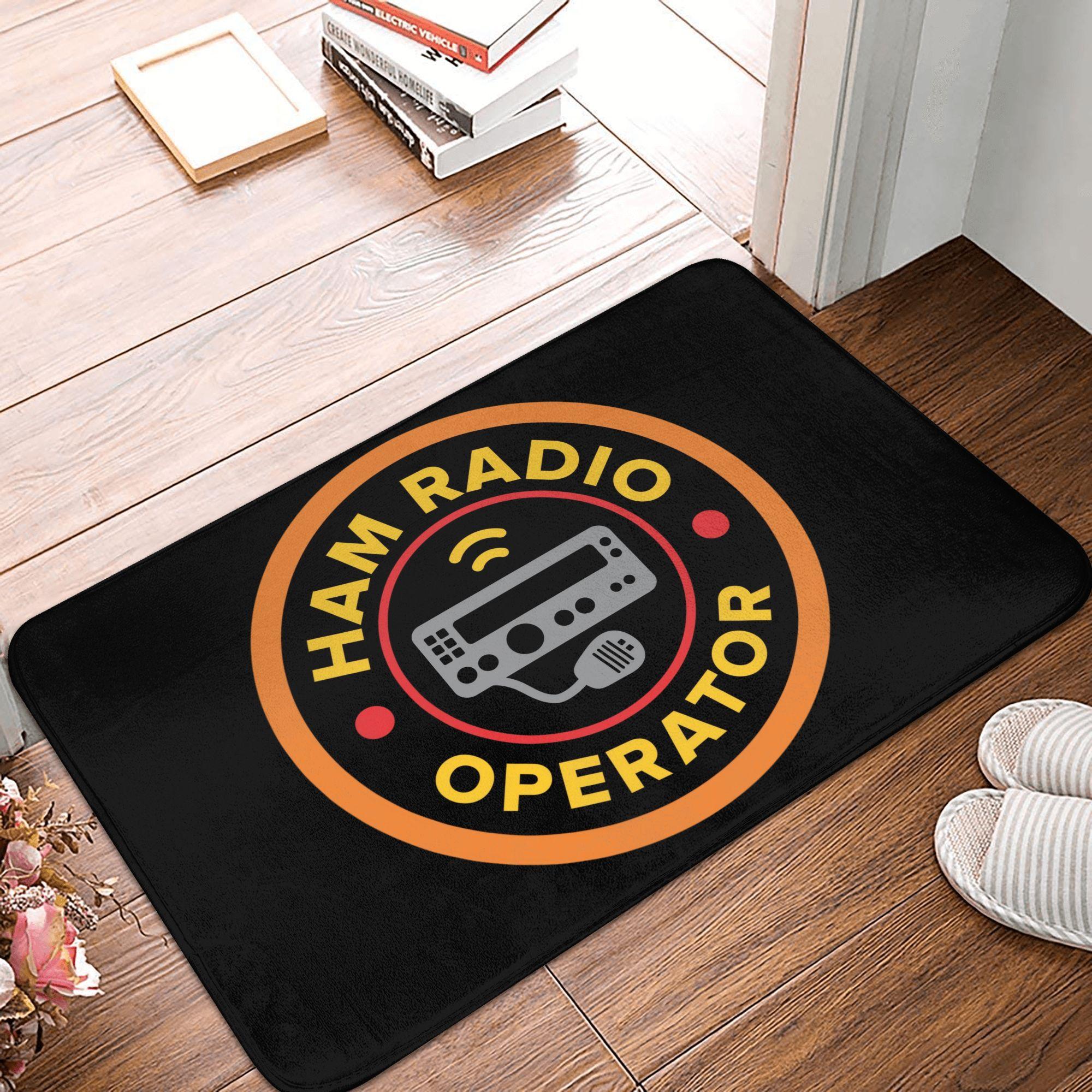 

Funny Licensed Ham Retro Radio Operator Doormat Non-Slip Entrance Kitchen Bathroom Floor Door Mat Toilet Rug Carpet Footpad 40cmx60cm