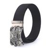 Men's Nylon Outdoor Sports Belt with Bronze and Automatic Alloy Buckles