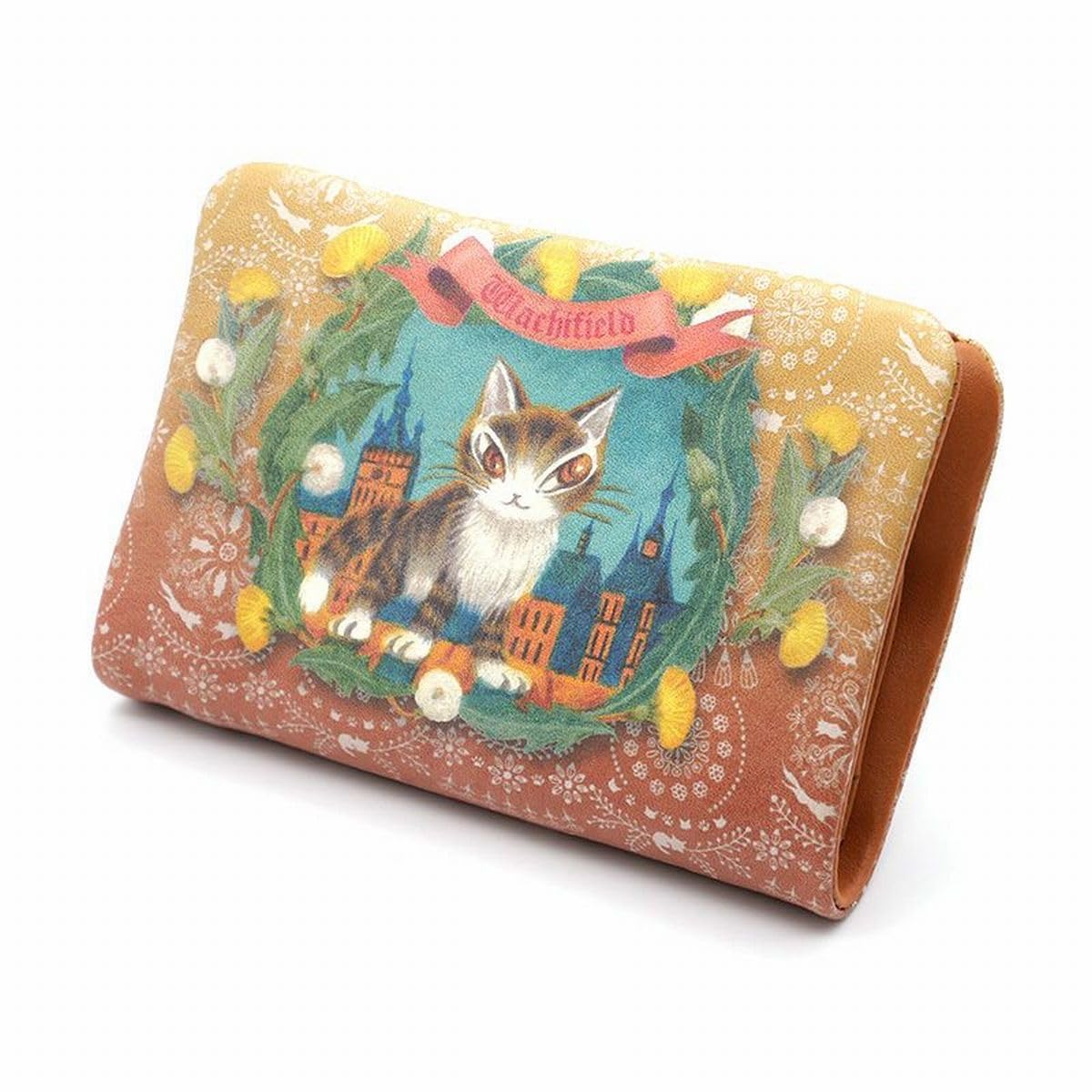 

[Wachifield] Dayan the Cat, Genuine Leather, Soft Leather, Comfortable to the Touch, Sighisoara Bifold Wallet