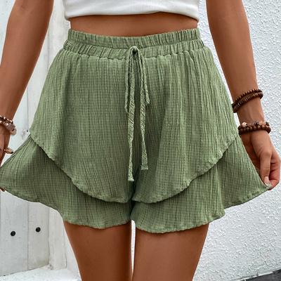 New Women'S Sports And Fitness Loose Fit High Waist Wide Leg Summer Comfortable And Fashionable Casual Shorts
