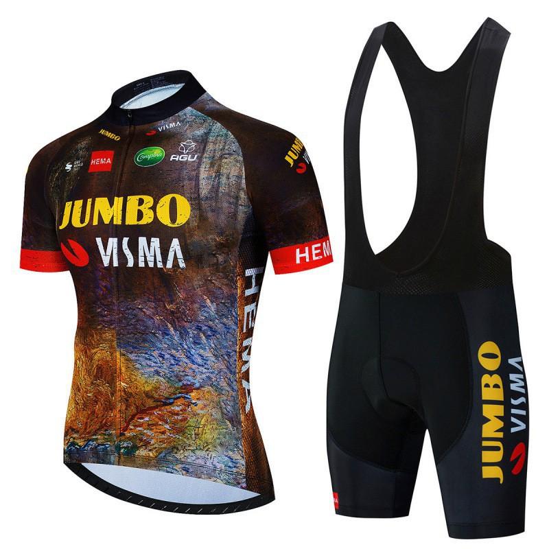 JUMBO Tour De France Completo da Ciclismo Manica Corta Uomo Donna Versione Squadra Strada Traspirante Maglia