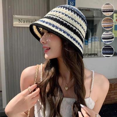 Women's Two-Tone Knit Bucket Hat Resort Beanie