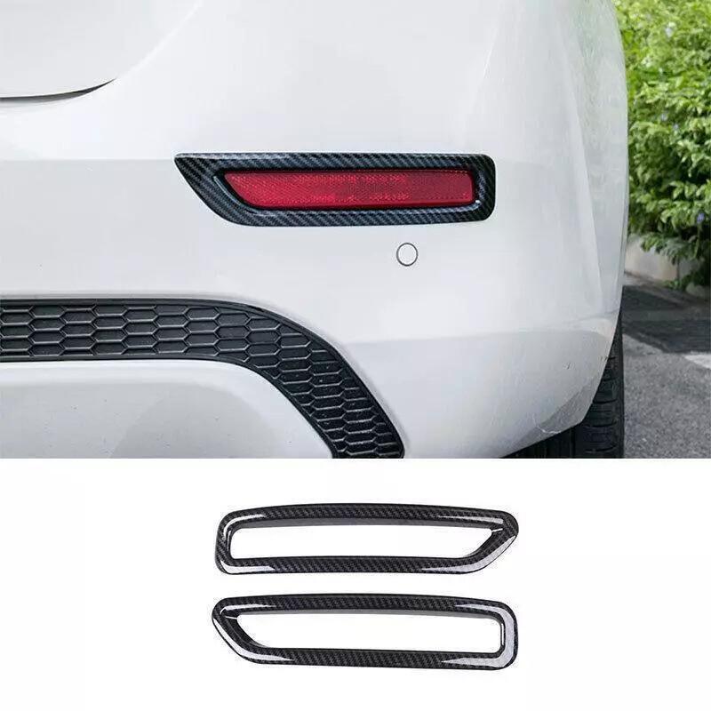 CARBON FIBER Look Rear Fog Light Lamp Cover Decor Trim For 2020-23 Nissan Sentra