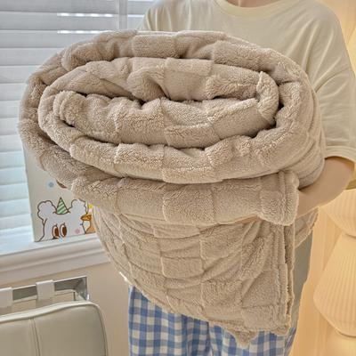 Ultra Soft Taffeta Throw Blanket Lightweight Multifunctional Plaid for Sofa Bed Napping Cozy Warm Solid Color Blanket All Season