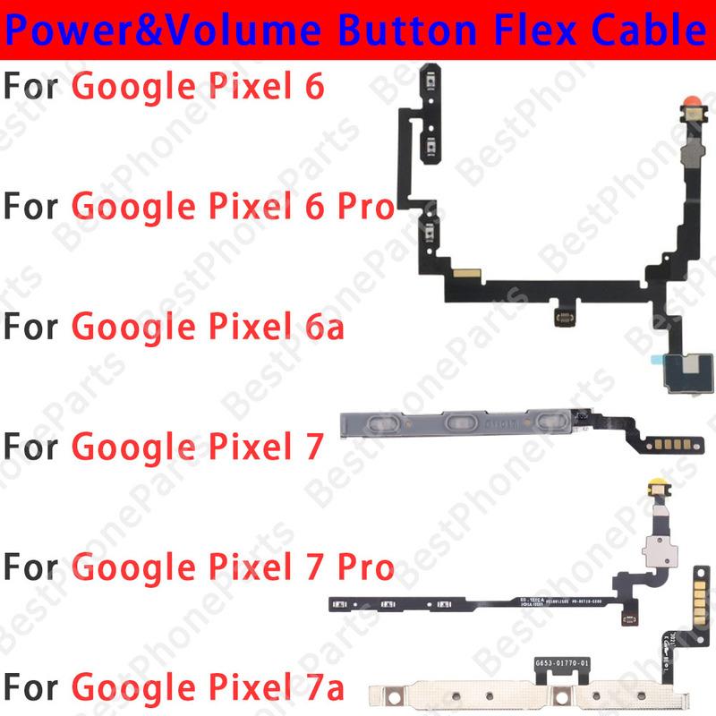 For Google Pixel 6 7 6a 7a Pro Pixel6 Pixel6a Pixel7 Pixel7a 7Pro Side Button Switch Volume Key Power On Off Flex Cable Parts