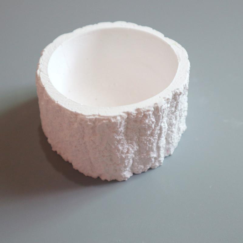 Wooden Pile Shape Silicone Mold Round Gypsum Concrete Pot Mold Succulent Flower Cement Pot Silicone Mold Candle Decoration Craft