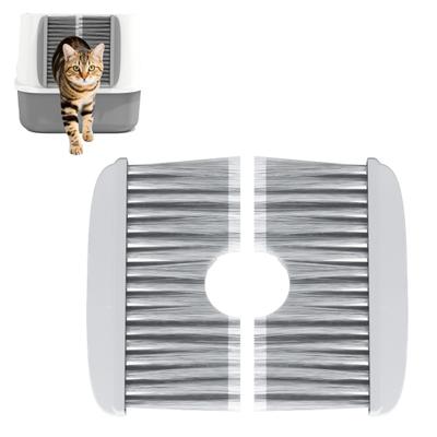 Herramienta Flotante para Eliminar Pelo Puerta de Arenero para Gatos Ajuste Universal Cepillo Puerta de Aseo para Mascotas Elimina Pelo Suelto Previene Nudos Ayudante para Dueños de Gatos