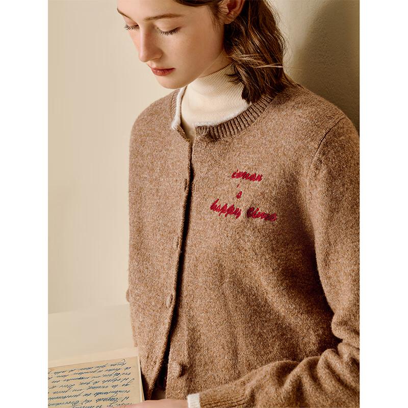 Inman Colorblock Embroidered Knit Cardigan